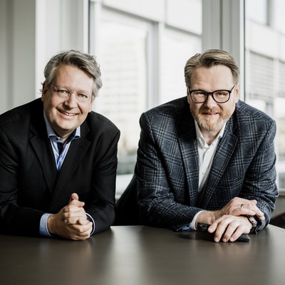 Martin Eickelschulte und Anton Braun sind Geschäftsführer der Cyberport IT-Services GmbH